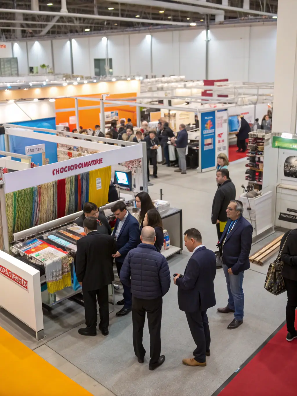 A photo of the exhibition hall at the Energy Efficiency Forum 2021 in Edinburgh, with various companies showcasing their energy-saving products.