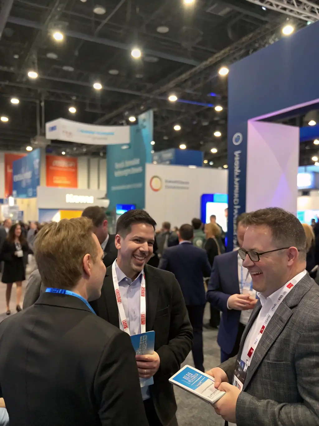 A photograph of attendees networking at the Sustainable Energy Summit 2024 in London, with visible sponsor banners in the background.